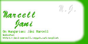 marcell jani business card