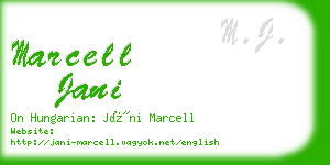 marcell jani business card